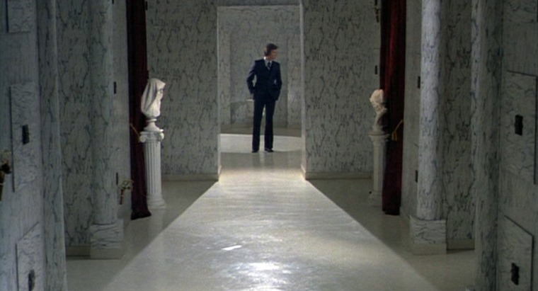 The mortuary set looks amazing, with marble-like walls. Top work